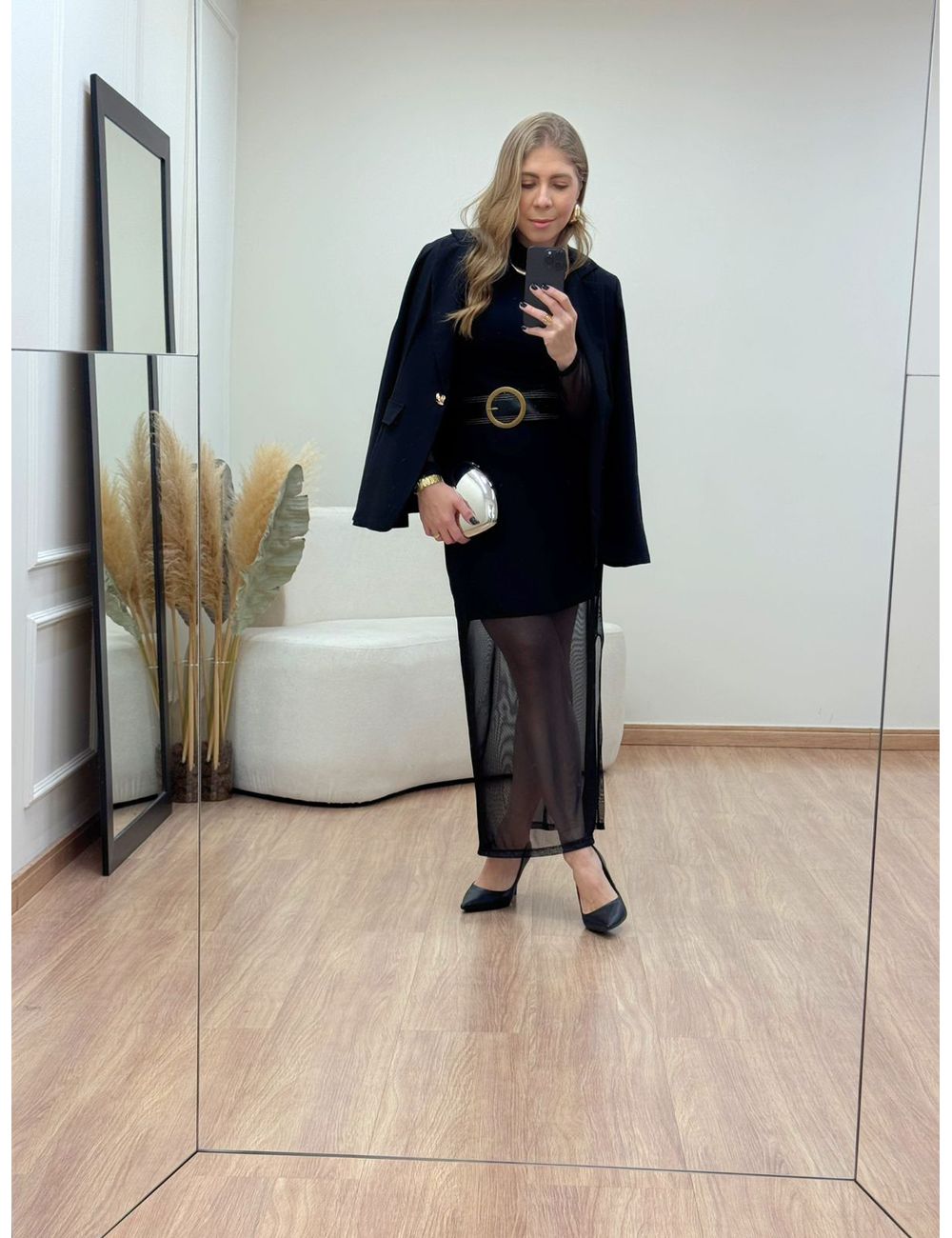 Vestido Tule Midi Preto - Ana G Store