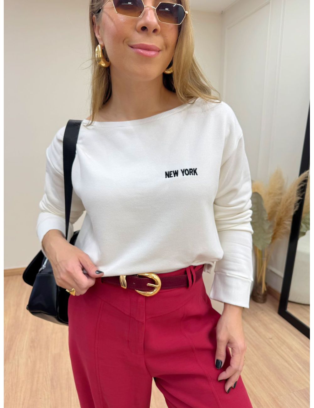 Blusa Moletom Branca - Ana G Store