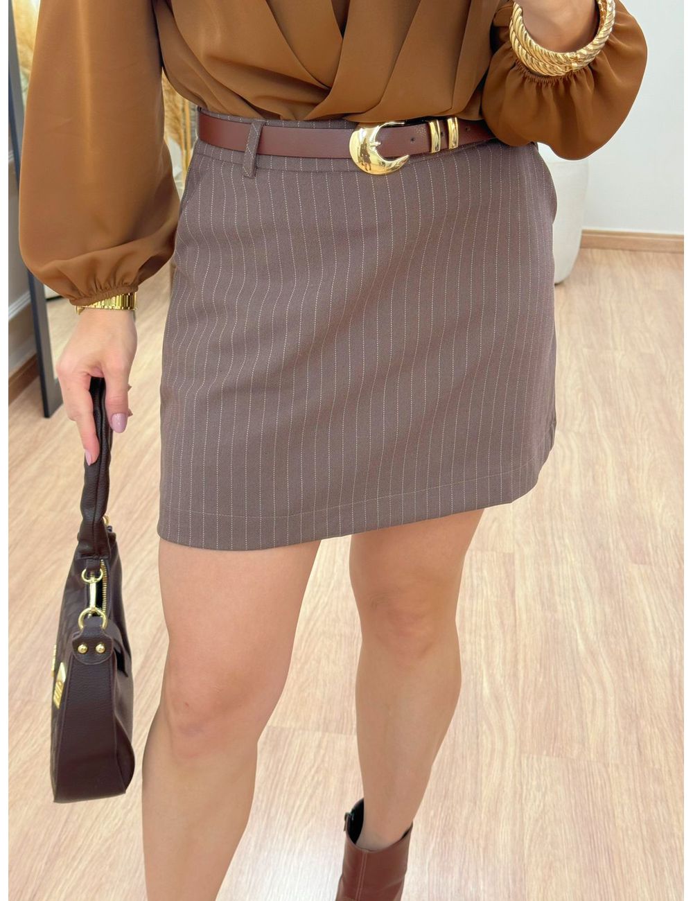 Short Saia Naomi Marrom - Ana G Store
