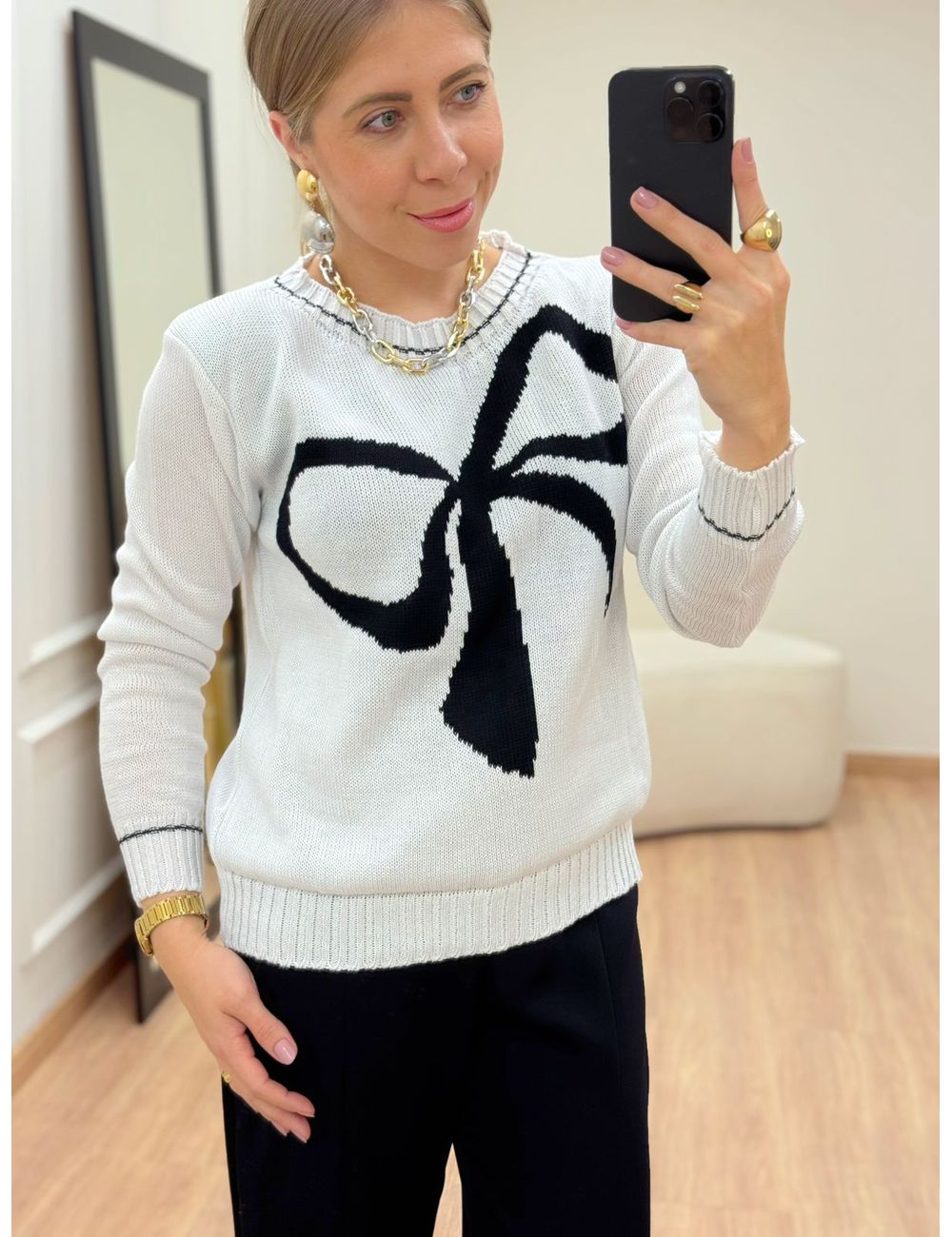 Blusa Laço Branca - Ana G Store