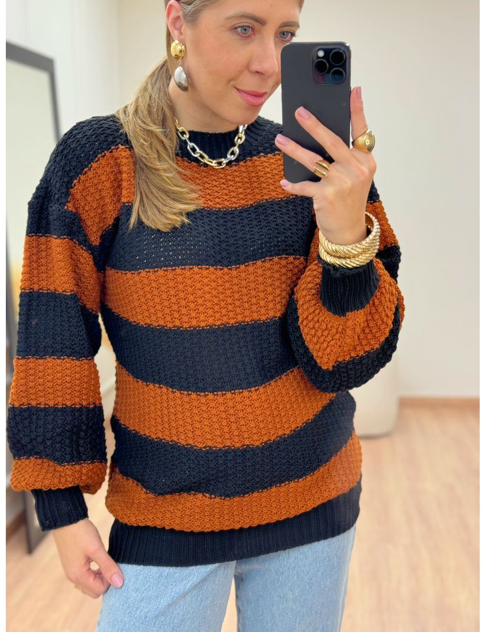 Blusa Eleonor Caramelo - Ana G Store