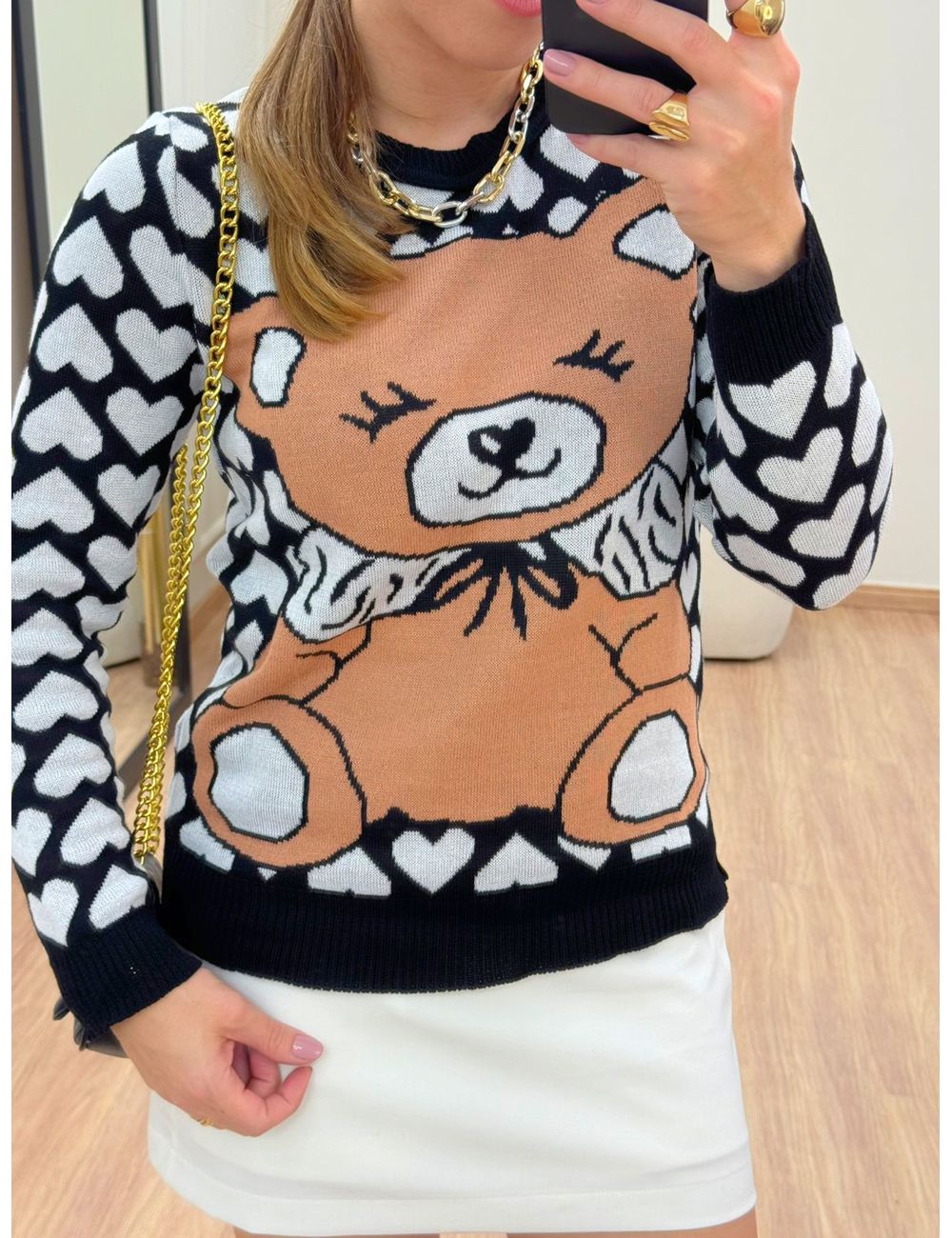 Blusa Urso Estampado - Ana G Store