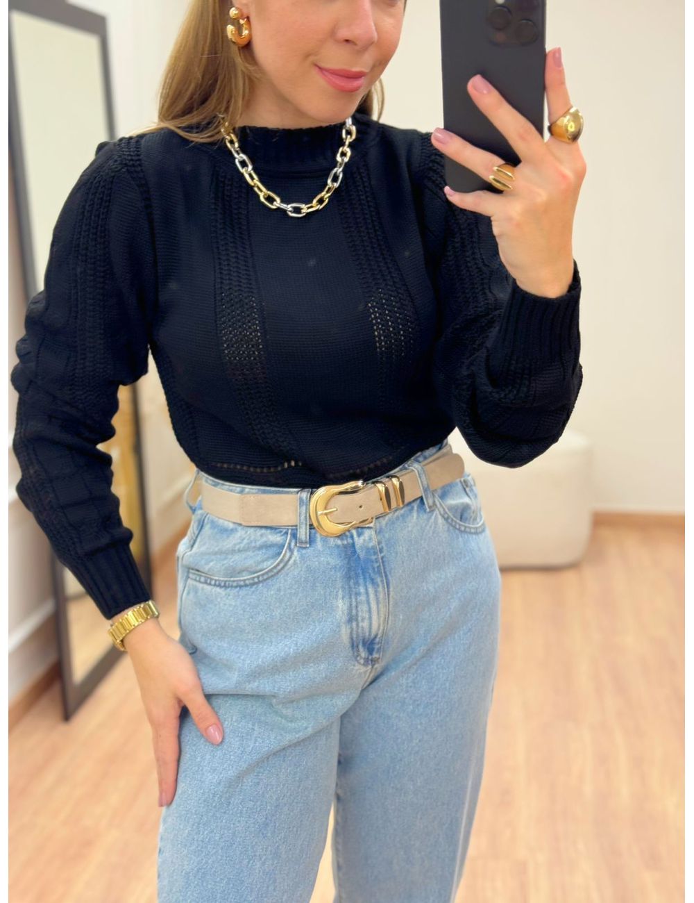 Blusa Ceci Preta - Ana G Store
