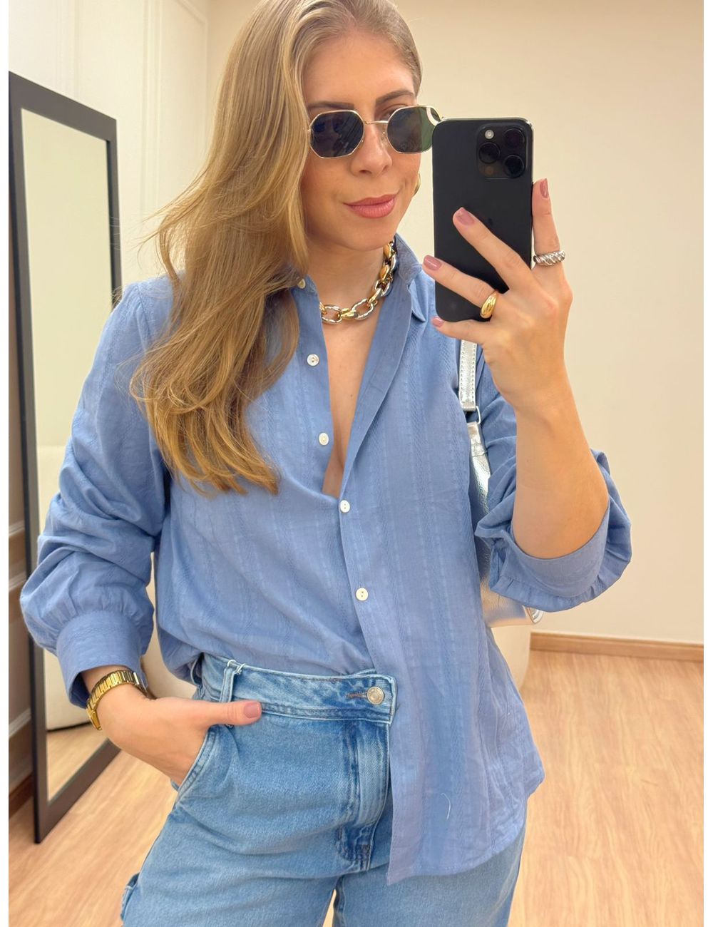 Camisa Francis Azul - Ana G Store