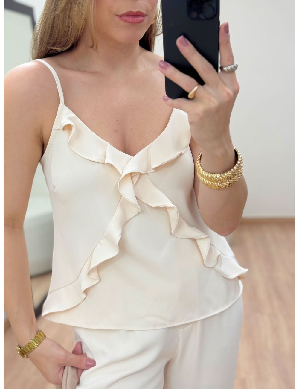 Blusa Anelise Baunilha - Ana G Store