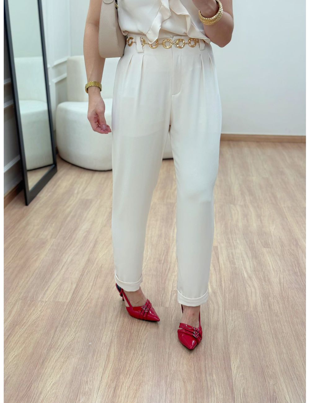 Calça Anelise Baunilha - Ana G Store