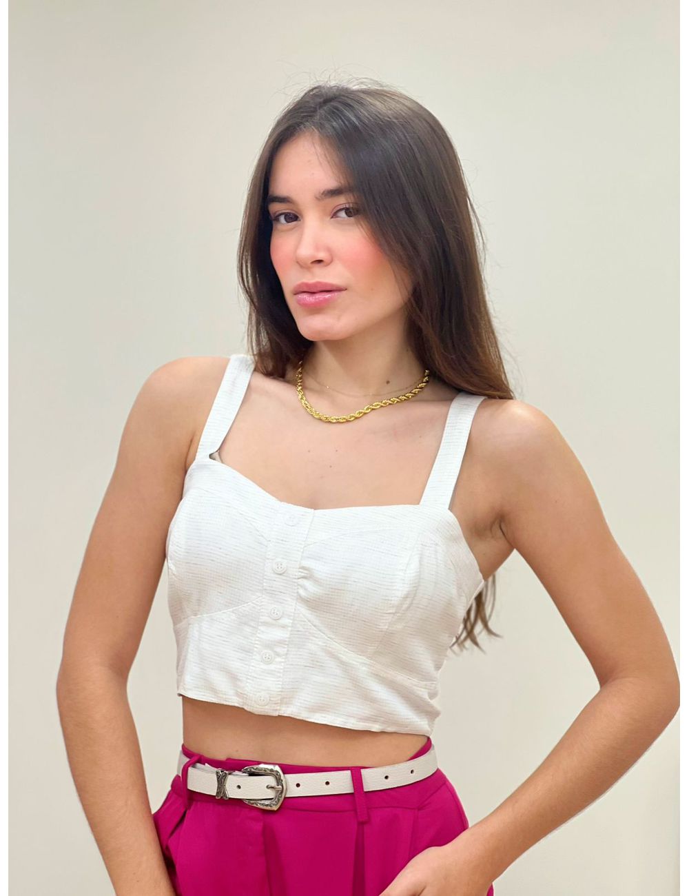 Cropped Viscose Linho - Ana G Store