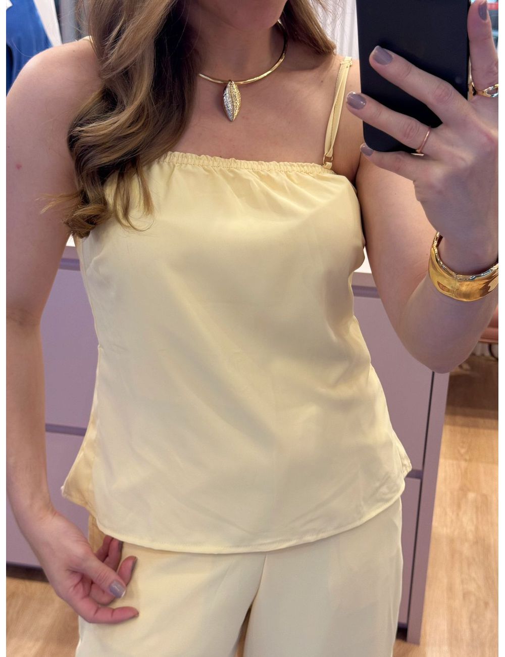 Blusa Jade Manteiga - Ana G Store