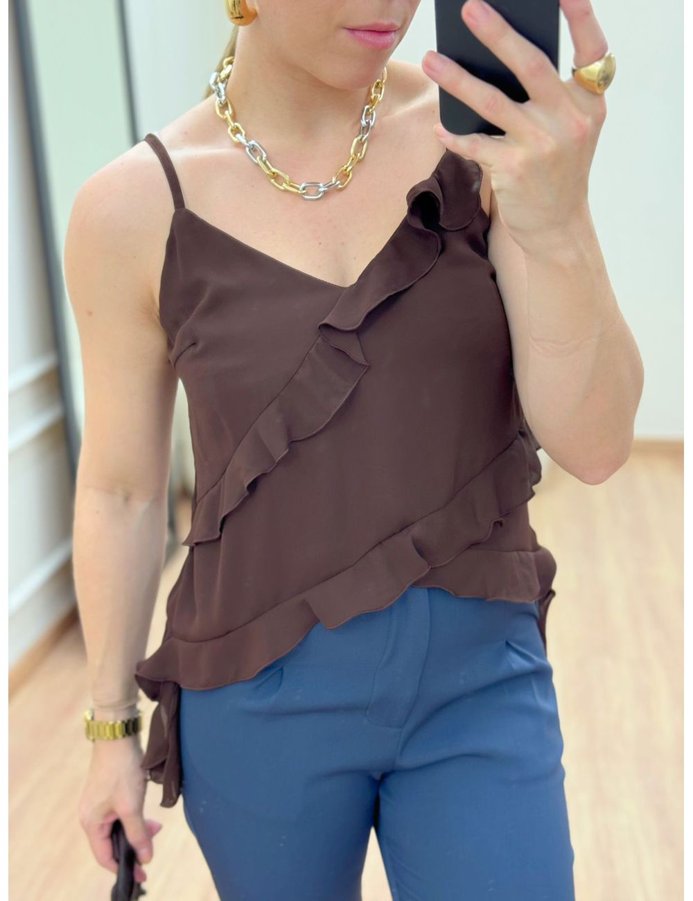 Regata Bruna Marrom - Ana G Store