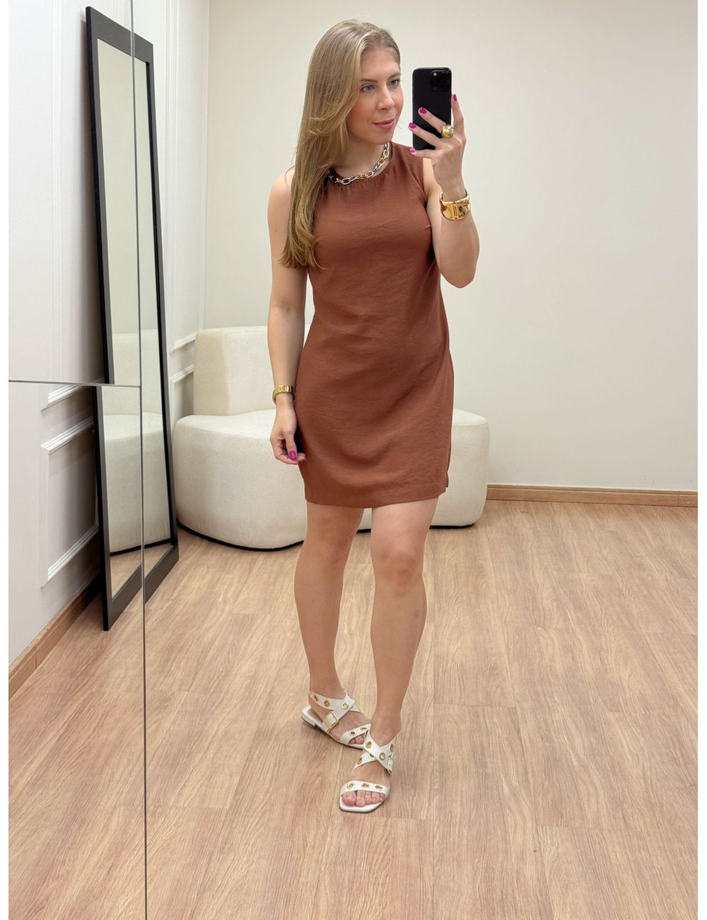 Vestido Alessa Marrom - Ana G Store