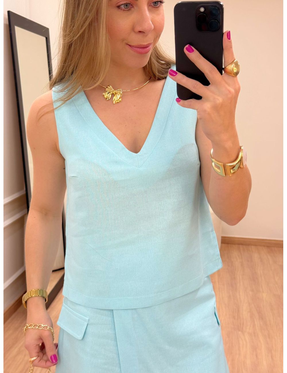 Blusa Camile Azul - Ana G Store