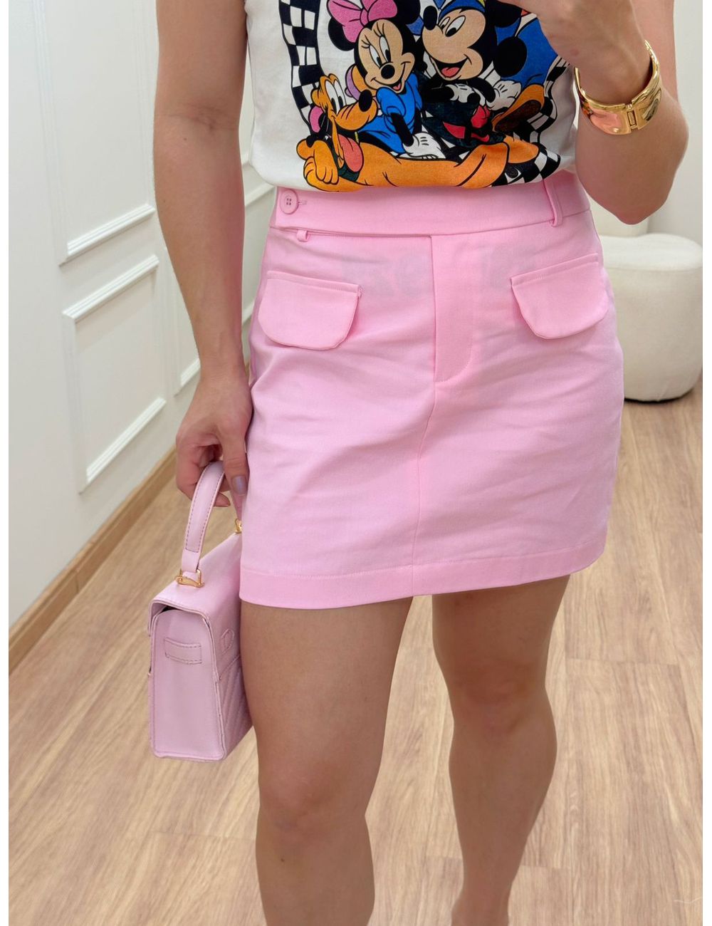 Saia Dalila Rosa - Ana G Store
