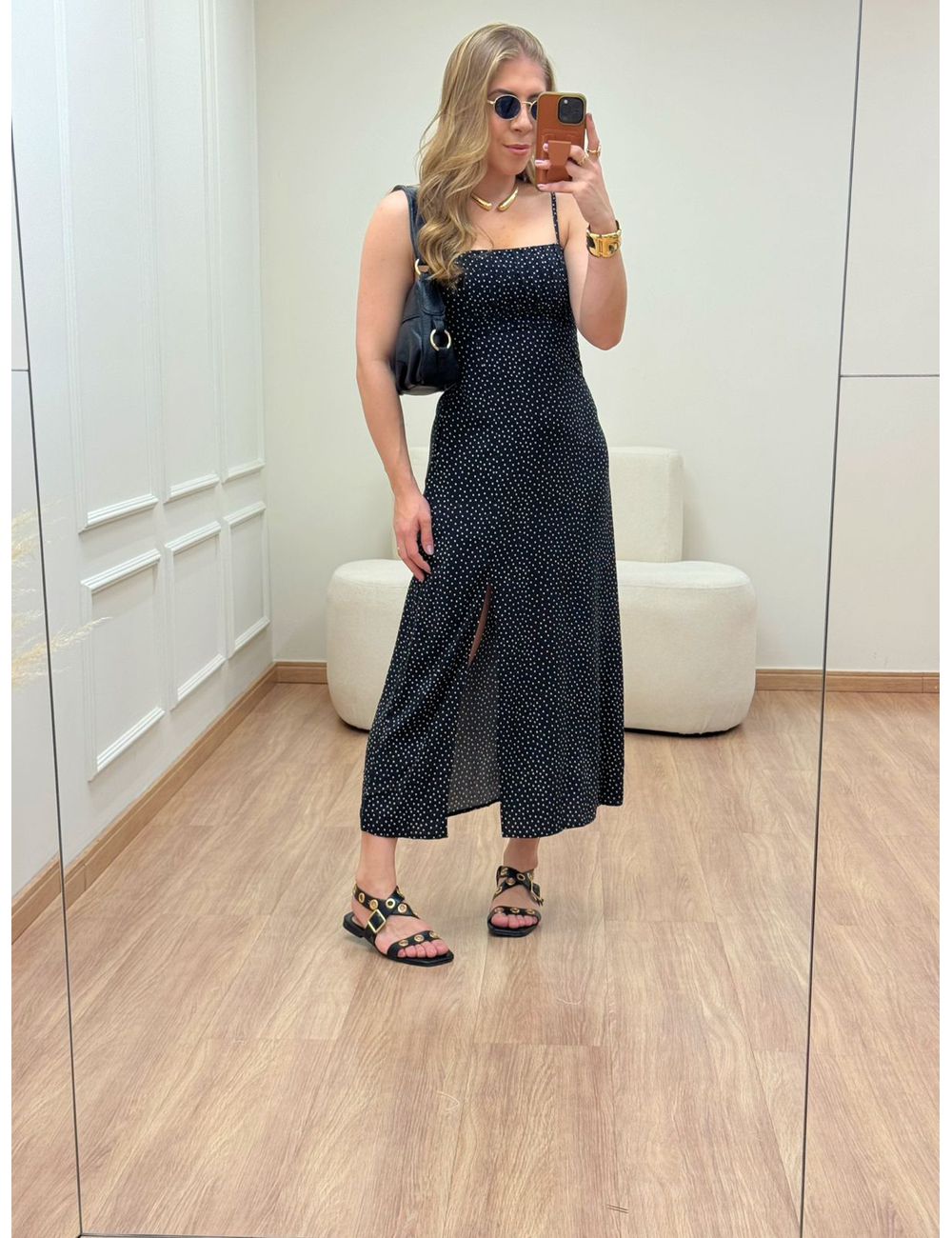 Vestido Poá Preto - Ana G Store