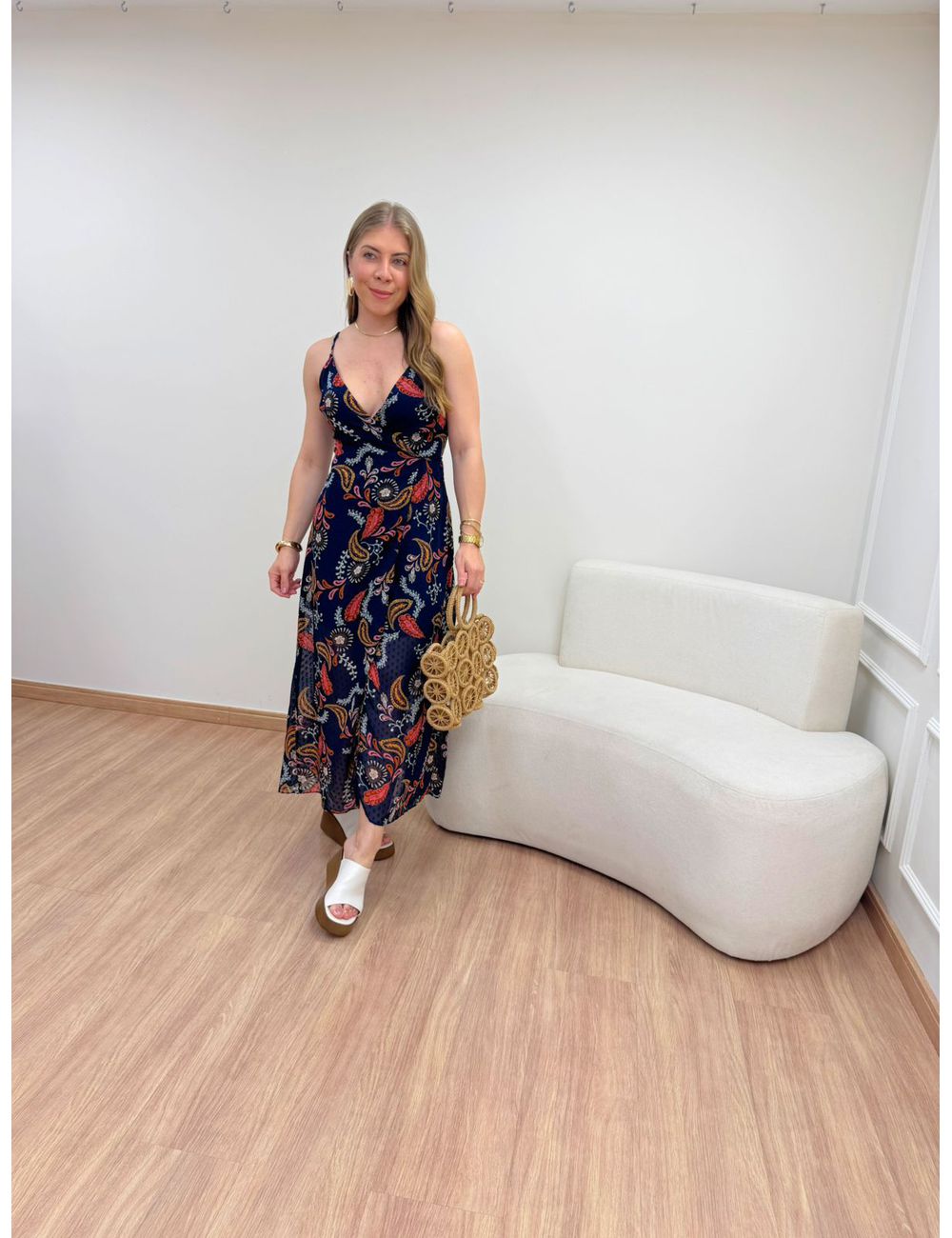 Vestido Envelope Marinho - Ana G Store