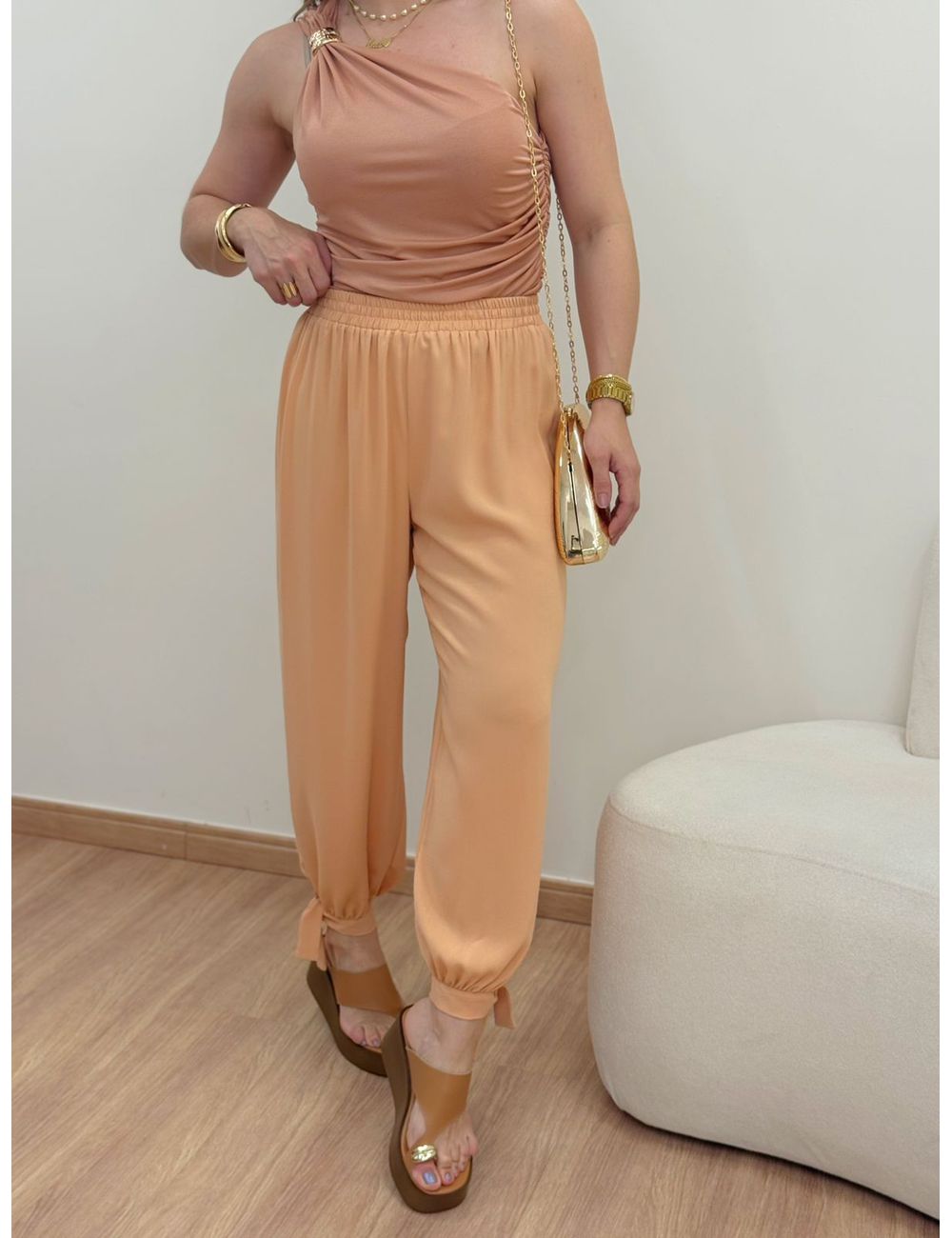 Calça Mila Pêssego - Ana G Store