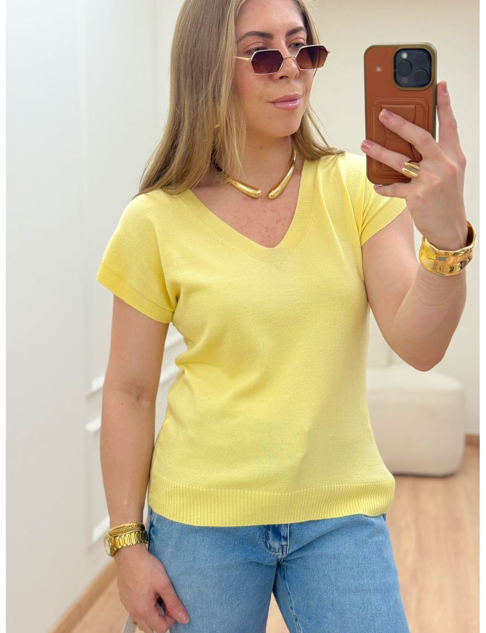 Blusa Poliana - Amarela - Ana G Store