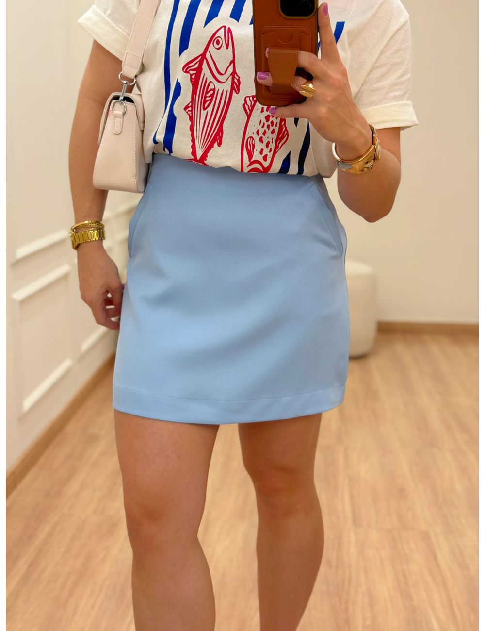 Saia Nina Azul - Ana G Store