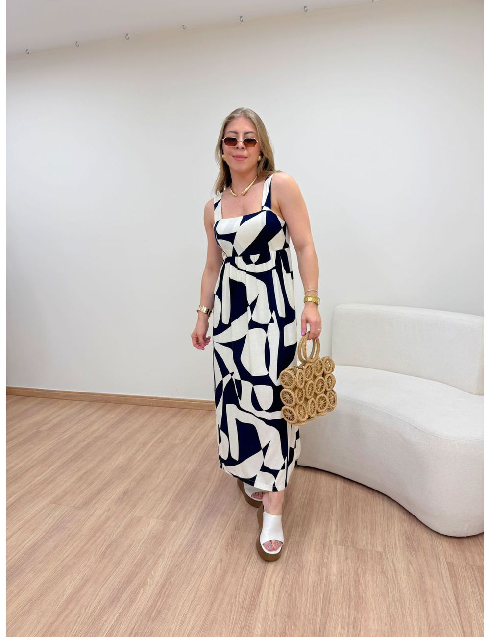 Vestido Midi Azul - Ana G Store