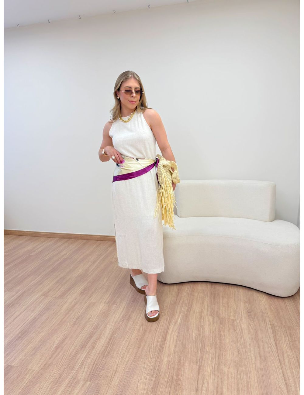 Vestido Samanta Linho - Ana G Store