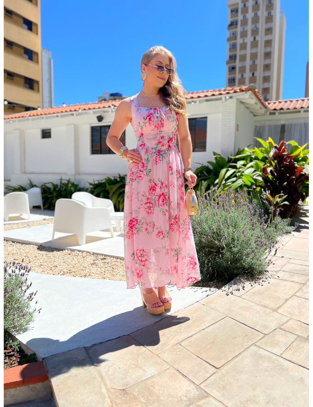 Vestido Garden Rosa - Ana G Store