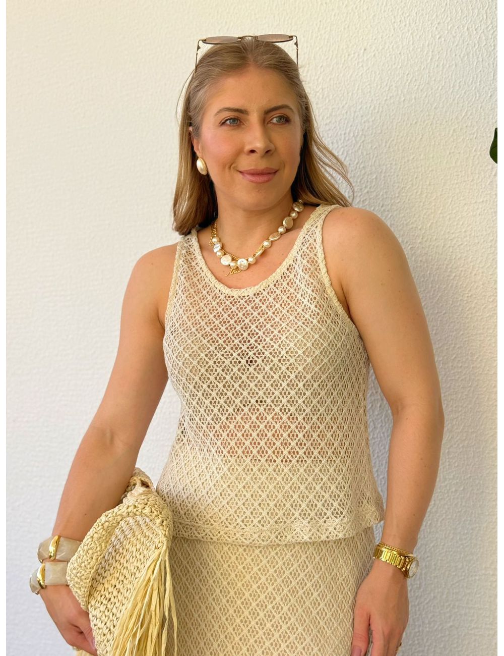 Blusa Livia Areia - Ana G Store