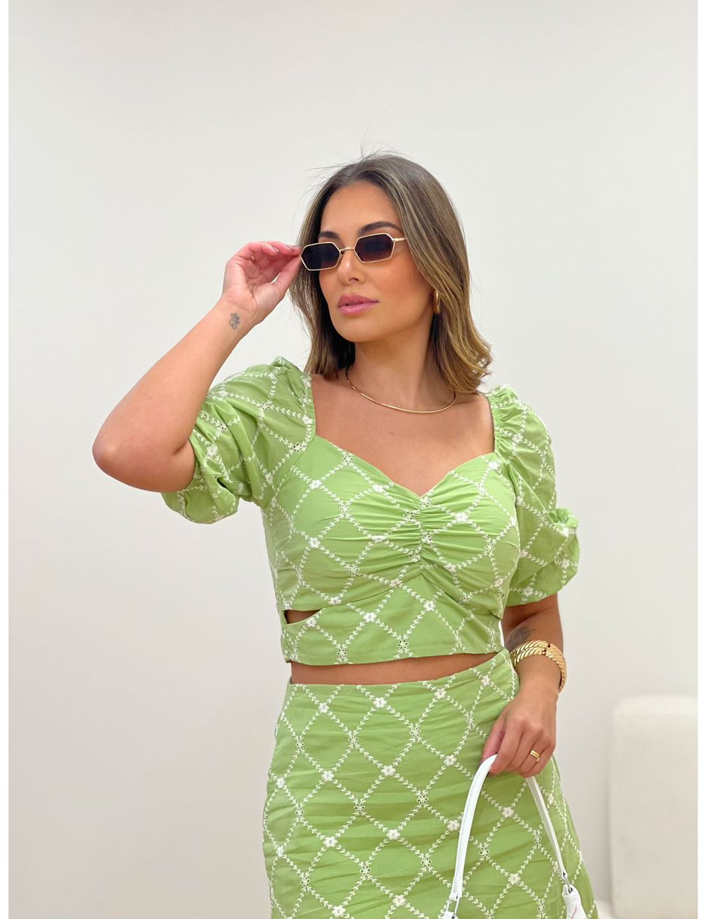 Cropped Cecília Verde - Ana G Store