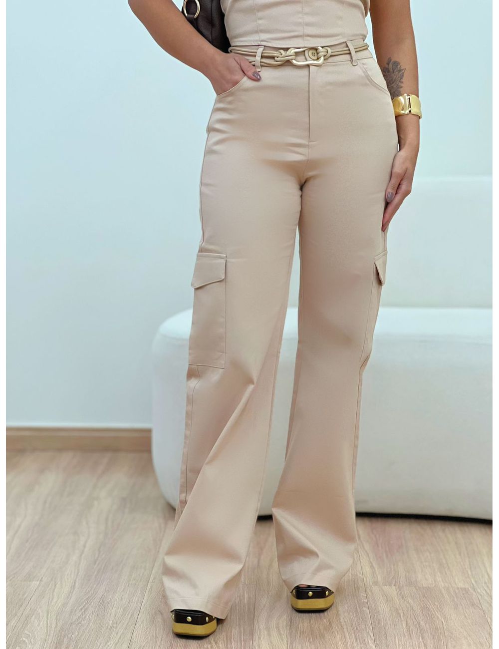 Calça Verônica Bege - Ana G Store