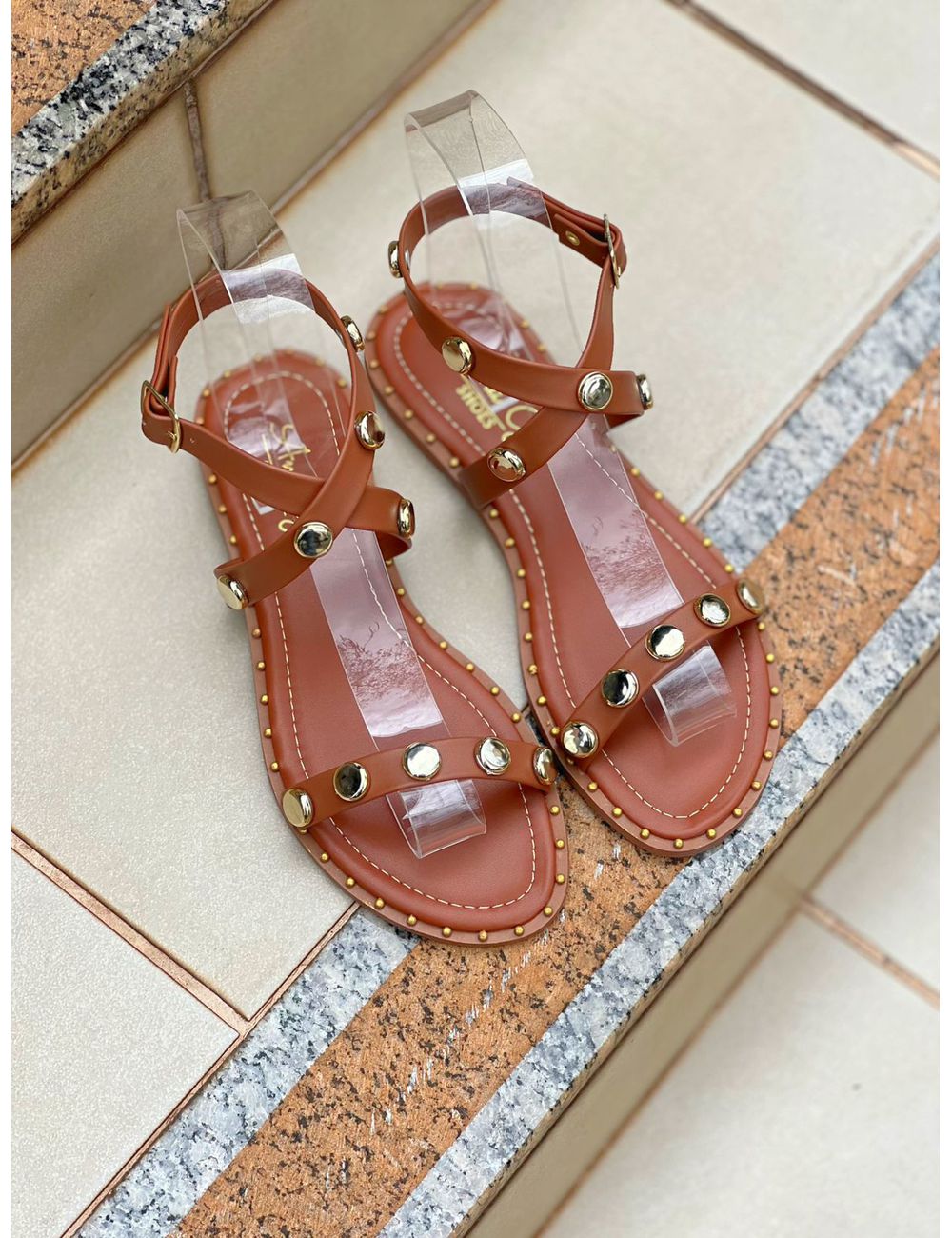 Rasteira Beliz Caramelo - Ana G Store