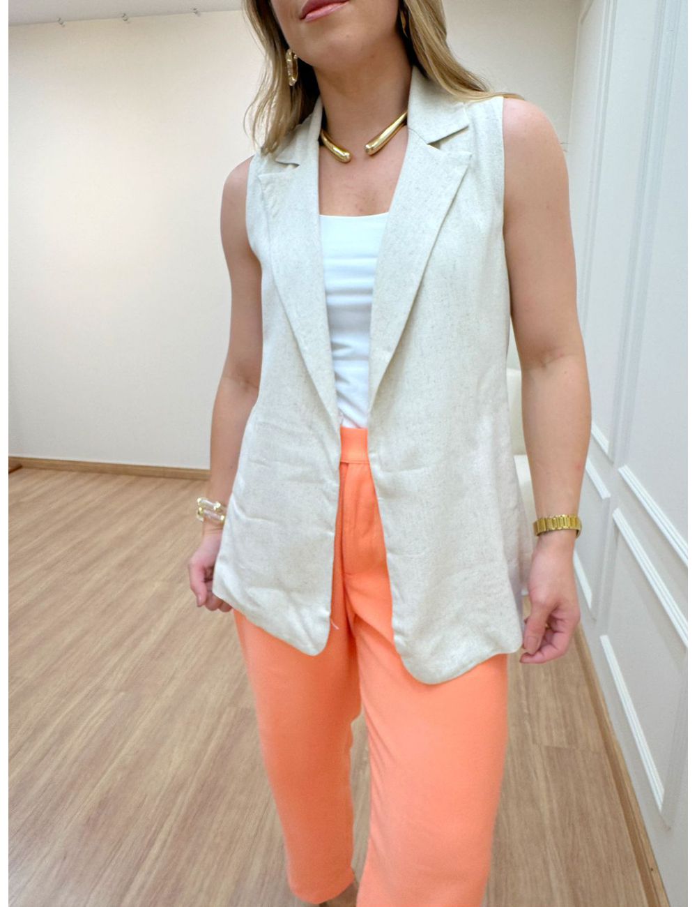 Colete Luana Linho - Ana G Store