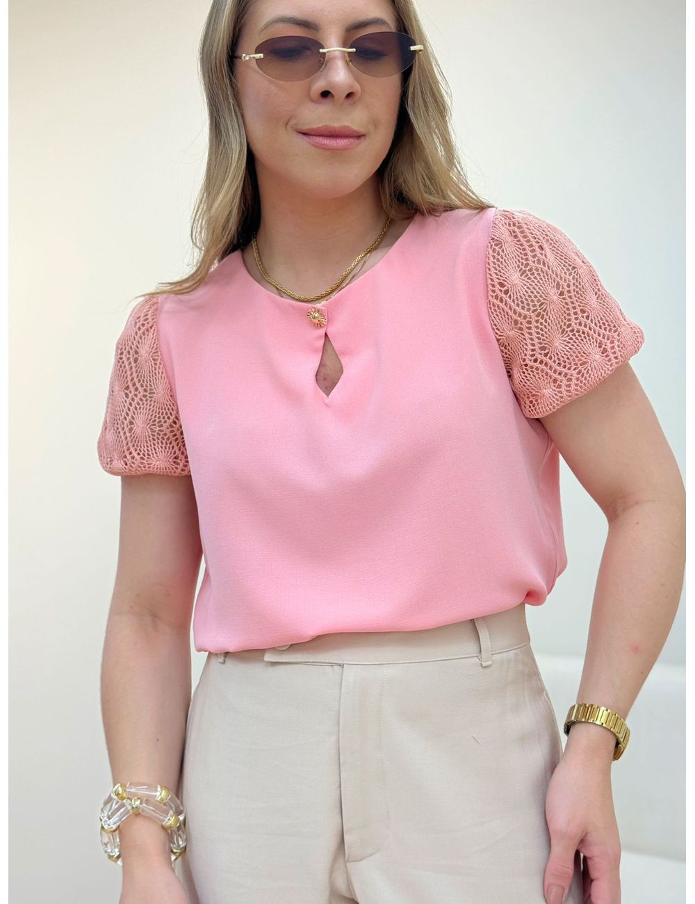 Blusa Adele Coral - Ana G Store