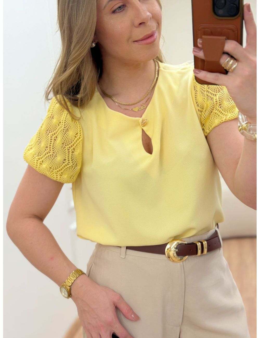 Blusa Adele Amarela - Ana G Store