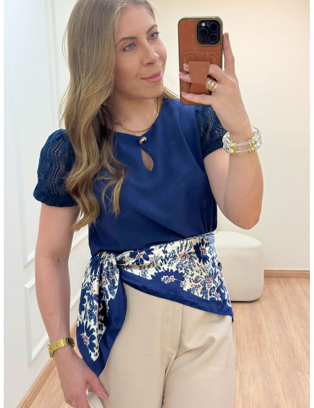Blusa Adele Azul - Ana G Store
