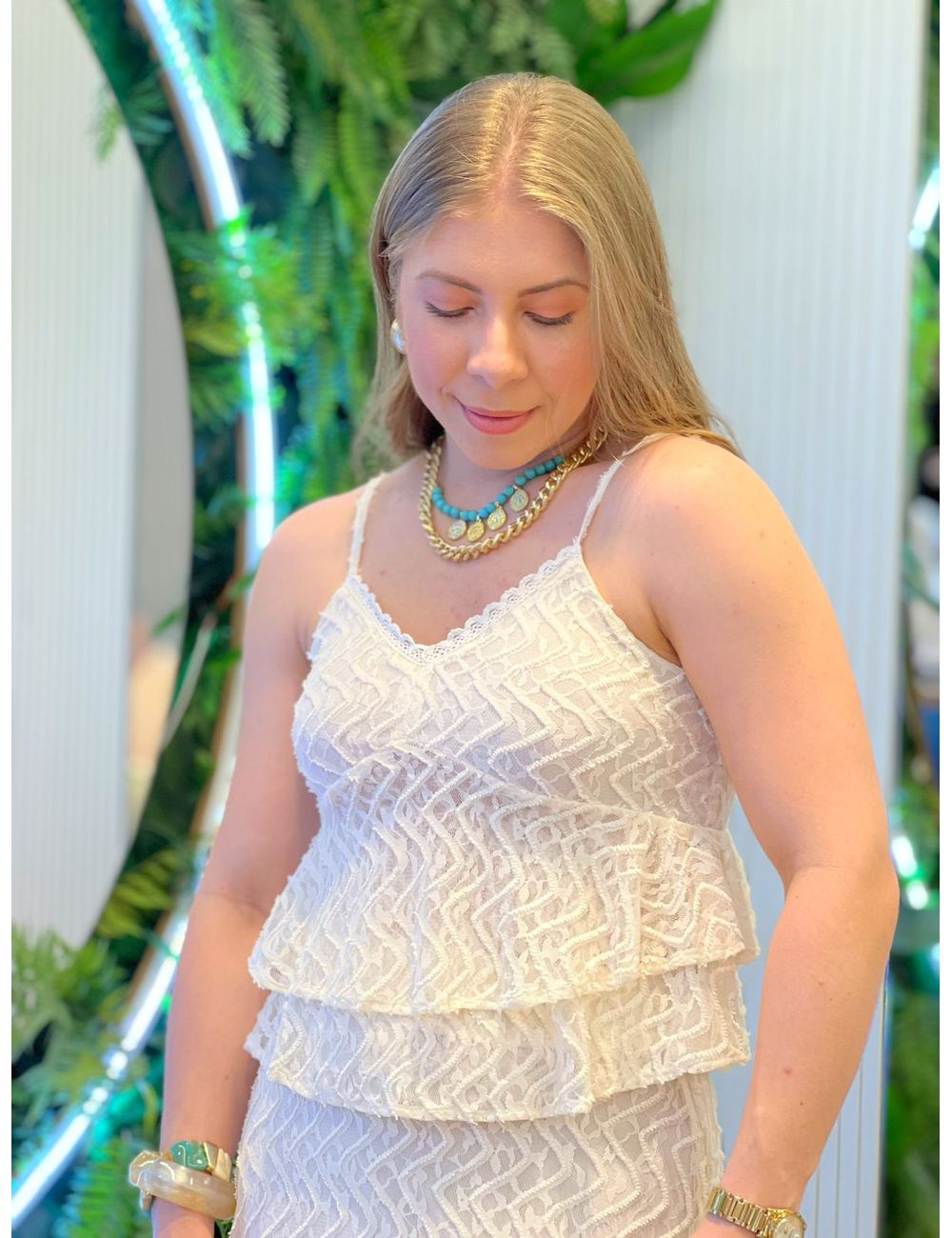 Blusa Alana Off White - Ana G Store