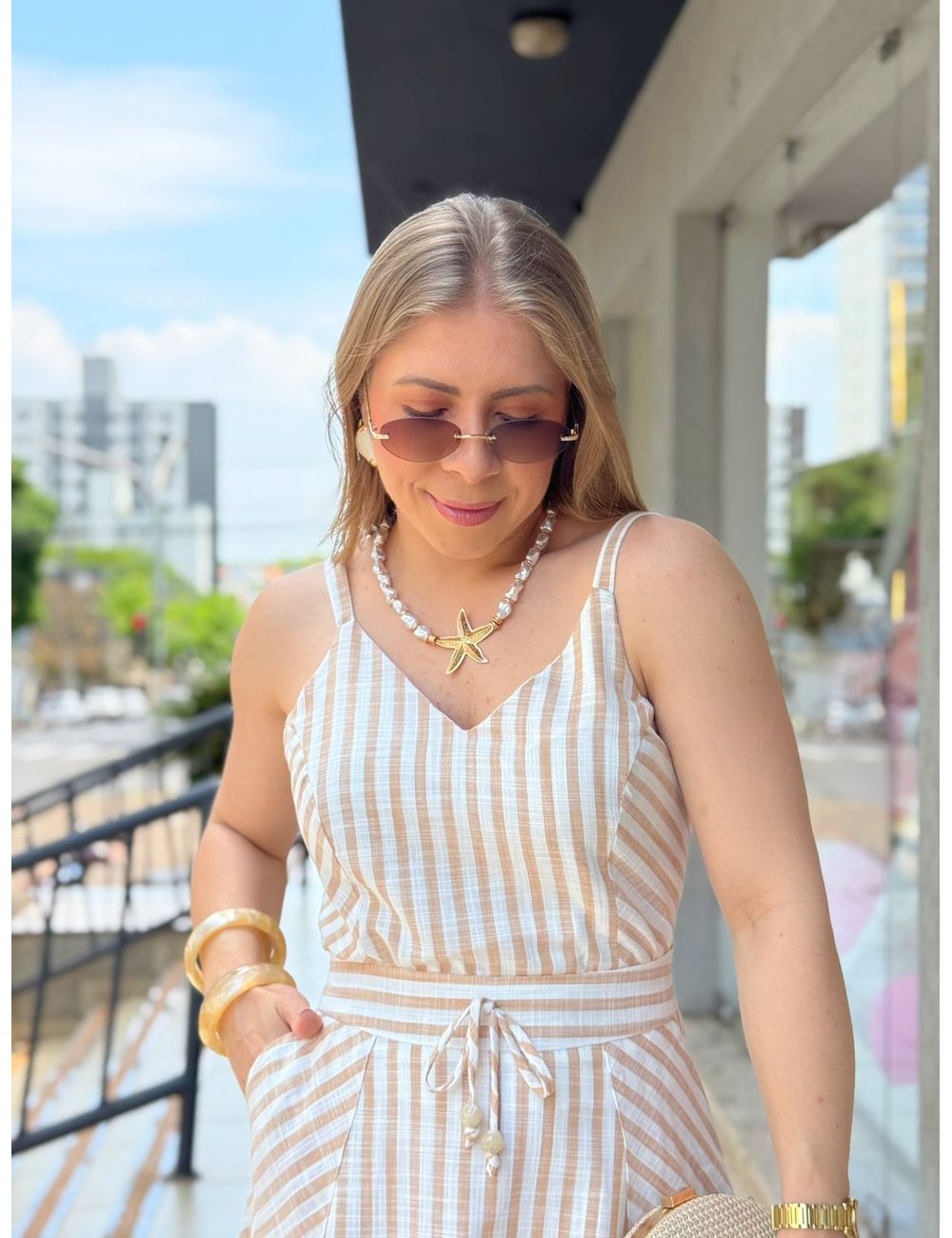 Blusa Clarice Bege - Ana G Store