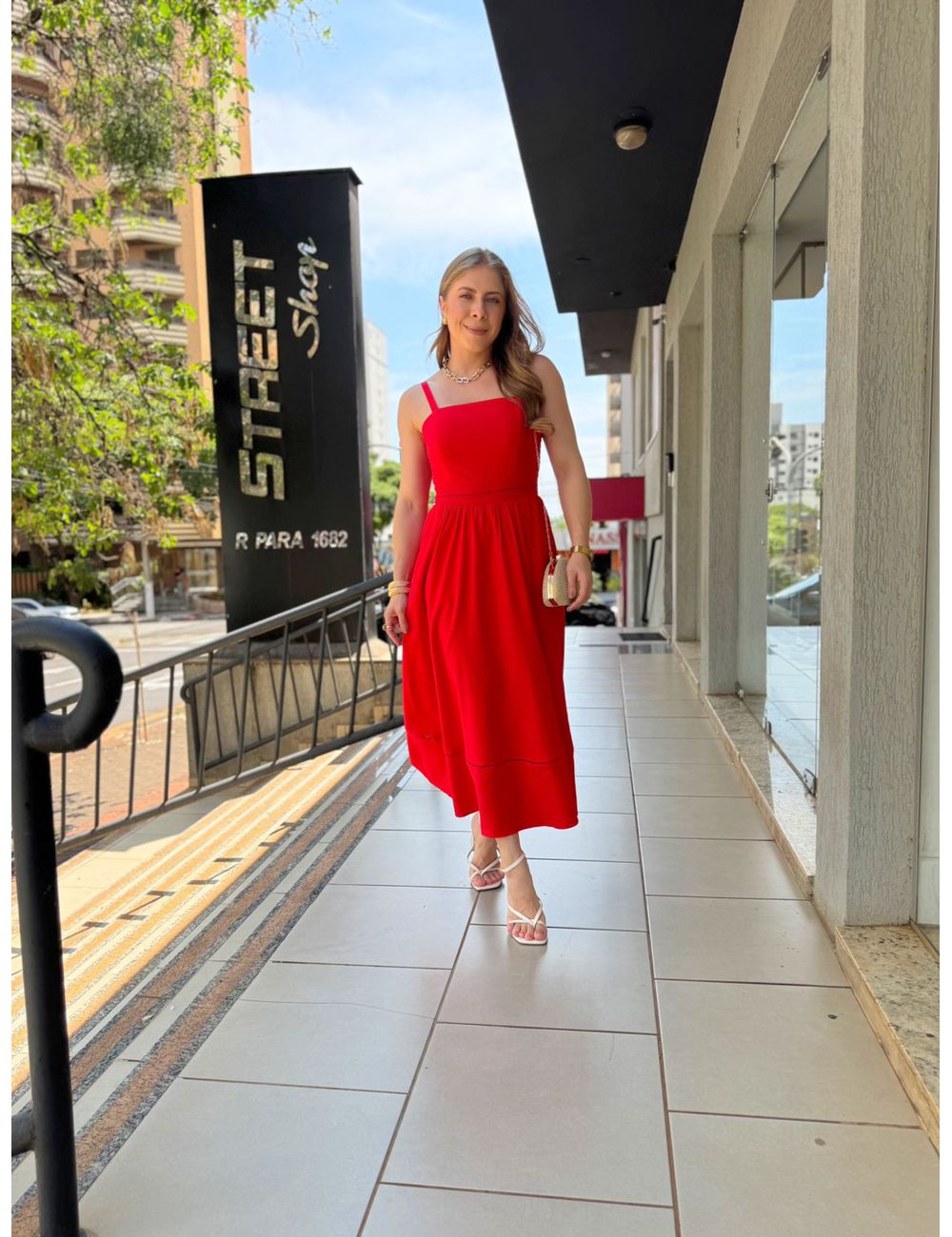 Vestido Neli Vermelho - Ana G Store