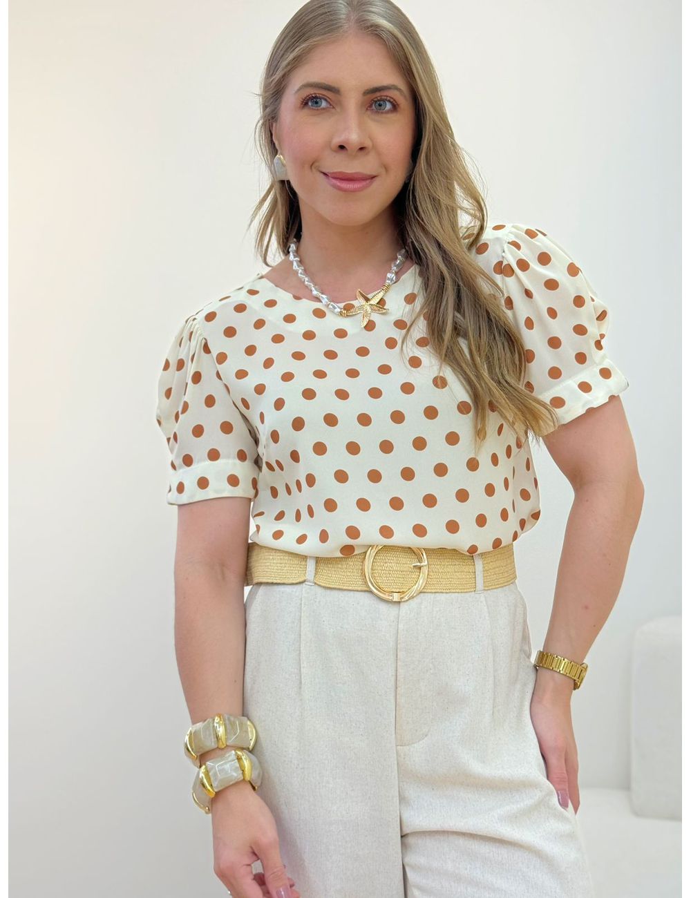 Blusa Cassi Marrom - Ana G Store