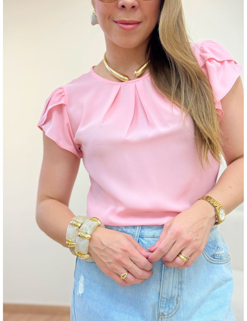 Blusa Lara Rosa - Ana G Store