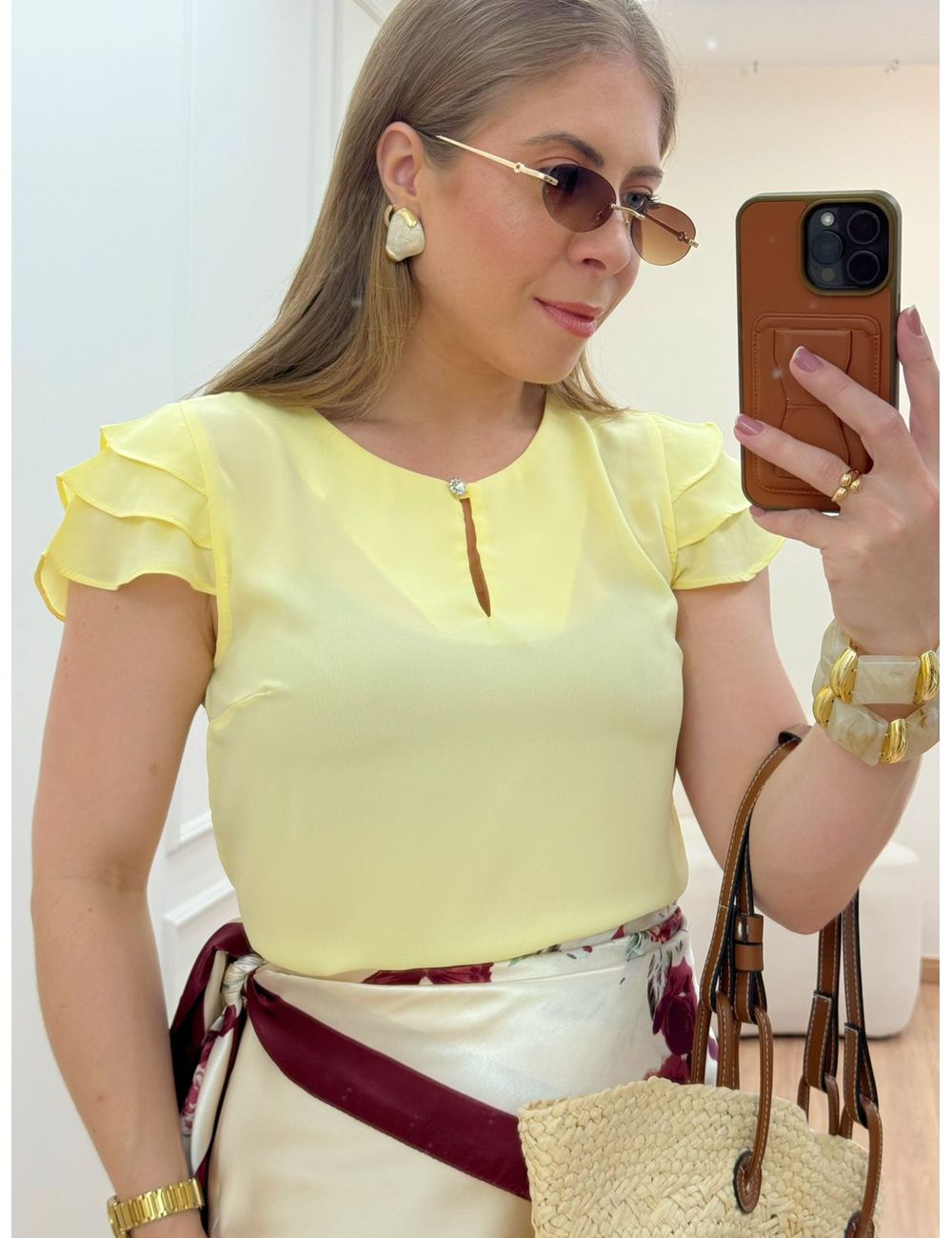 Blusa Joana Amarela - Ana G Store