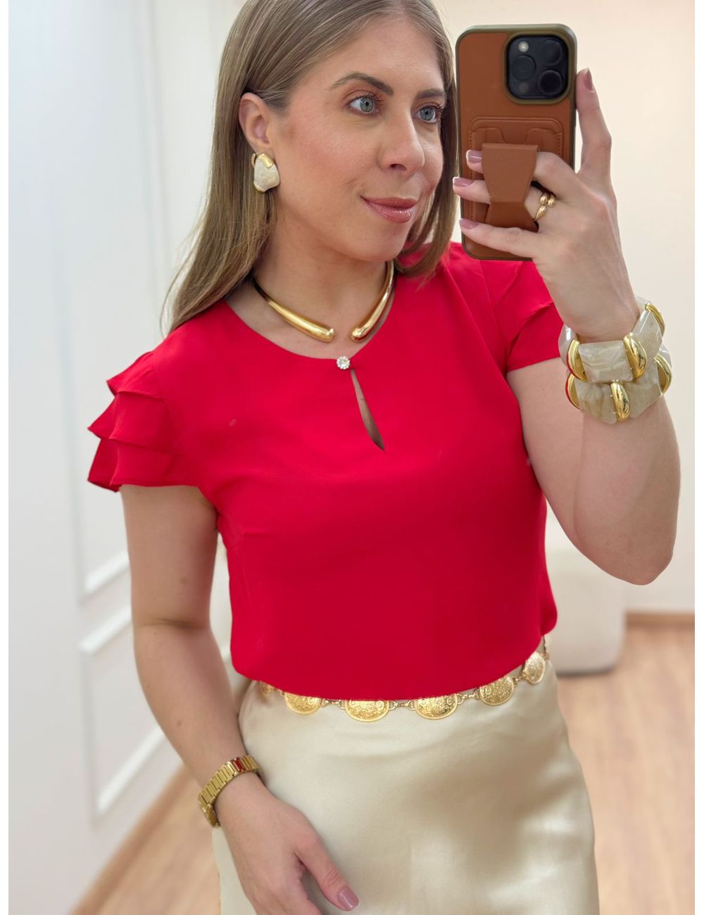 Blusa Joana Vermelha - Ana G Store