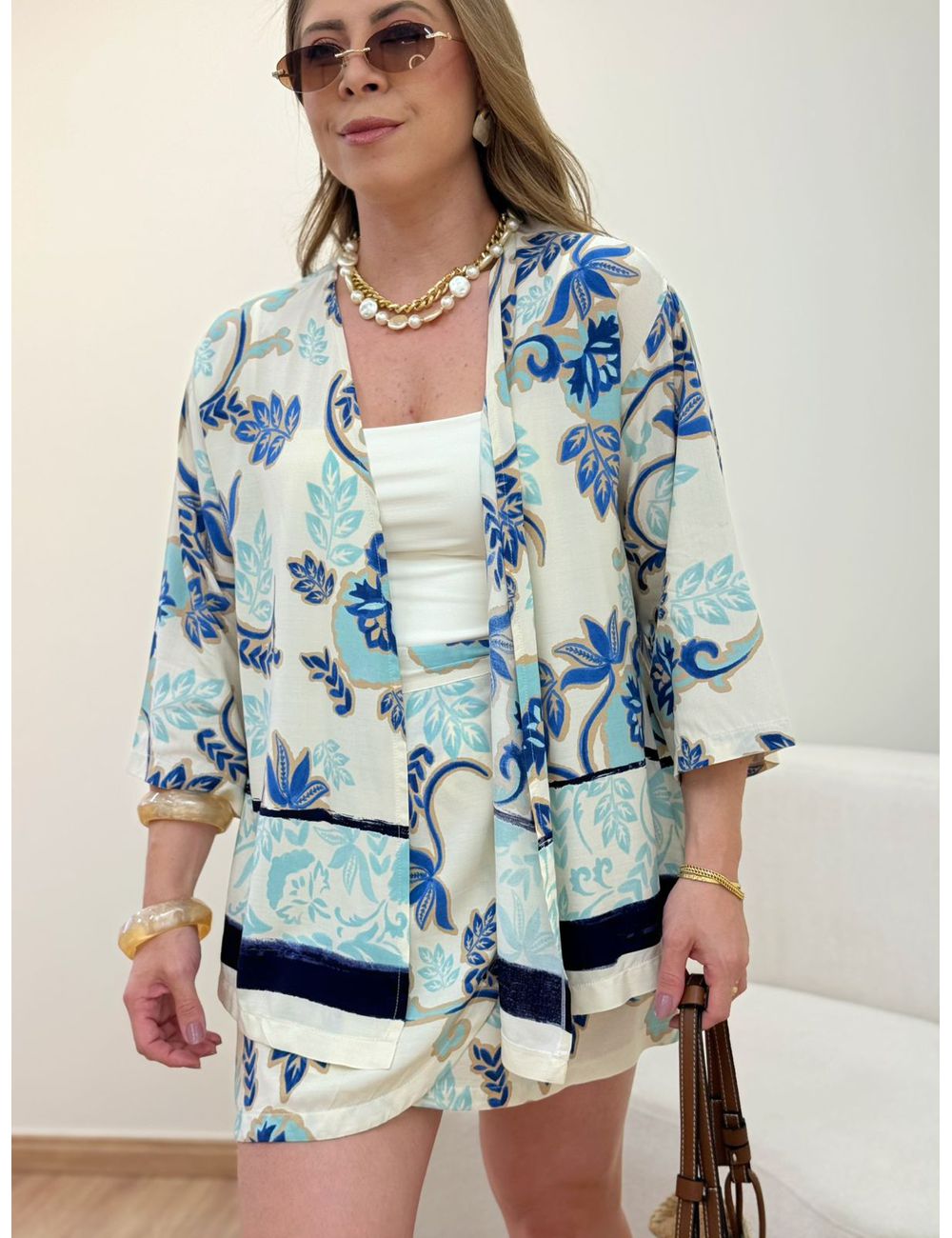 Kimono Taly Azul - Ana G Store