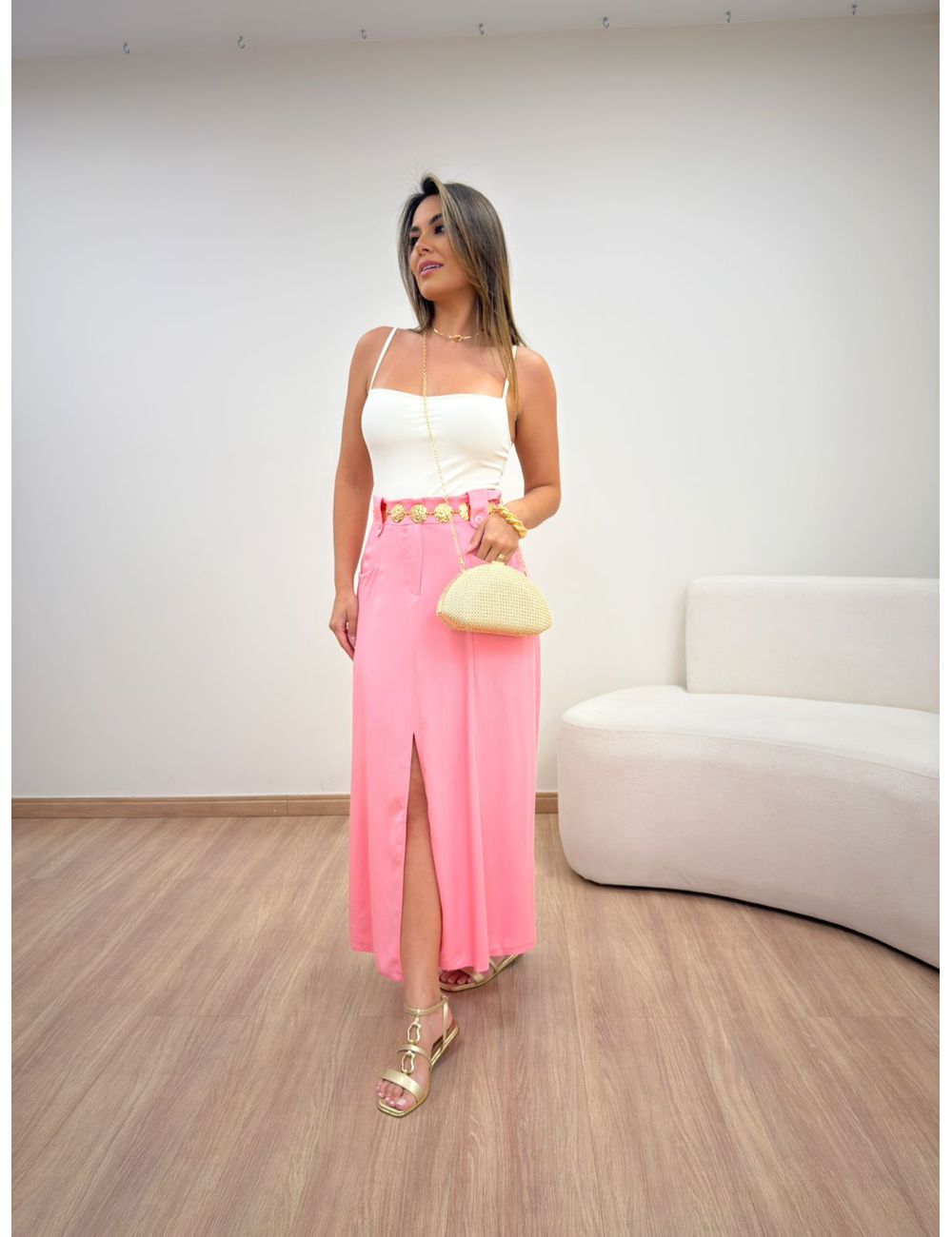 Saia Rute Rosa - Ana G Store