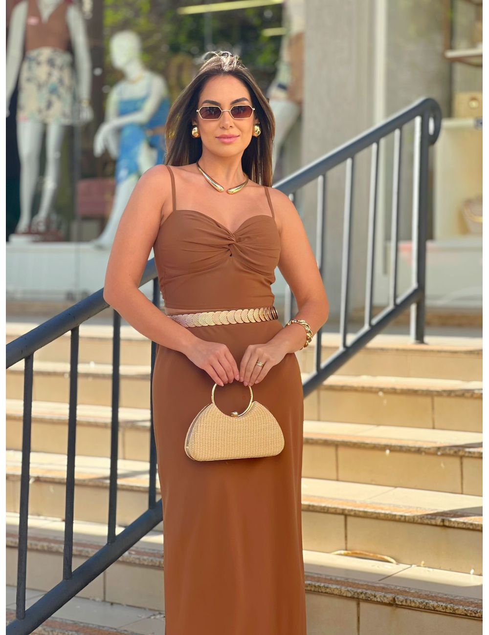 Cropped Dulce Marrom - Ana G Store