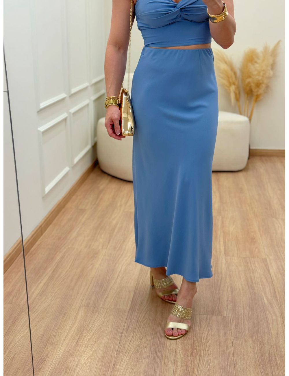 Saia Dulce Azul - Ana G Store