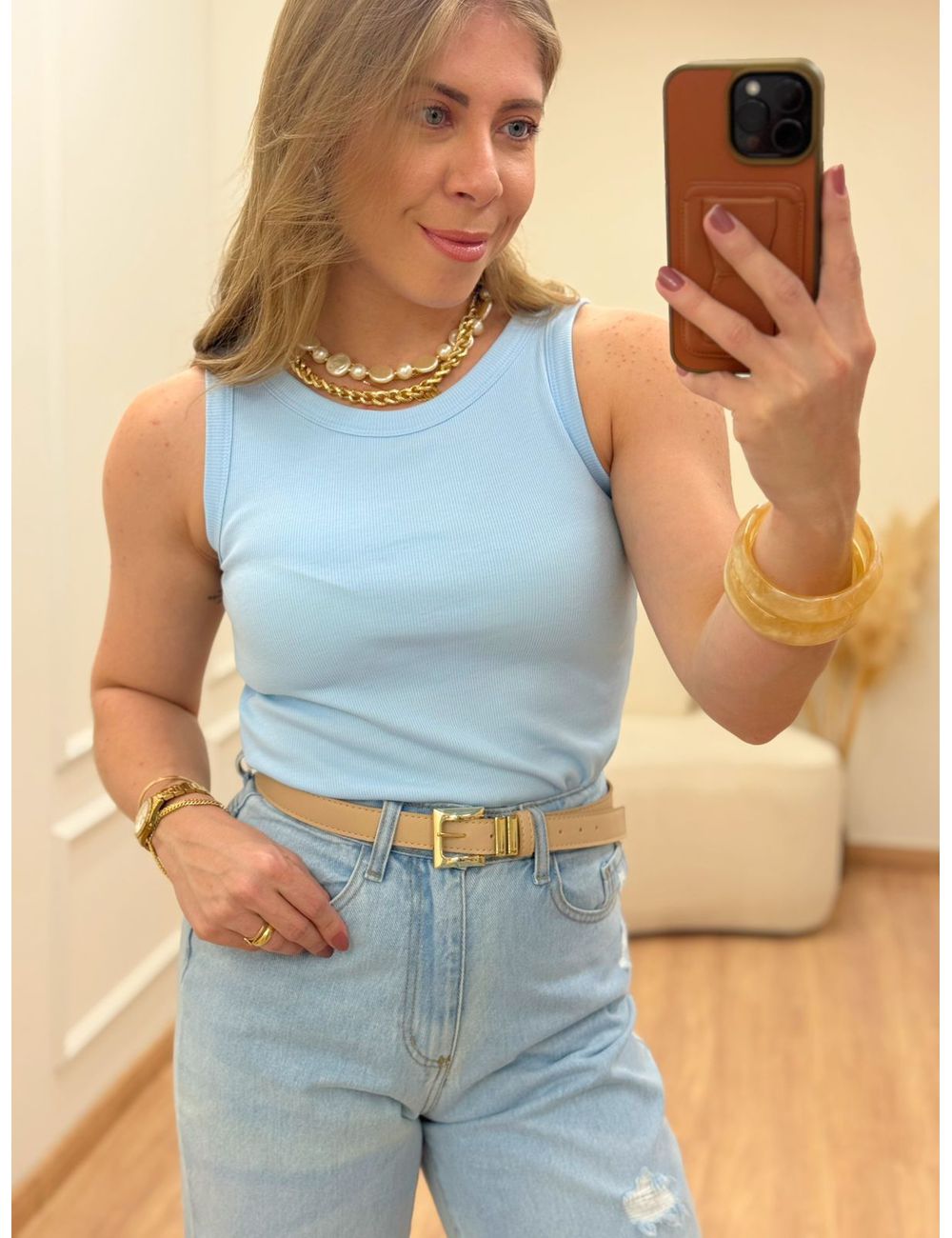 Regata Canelada Bojo Azul - Ana G Store