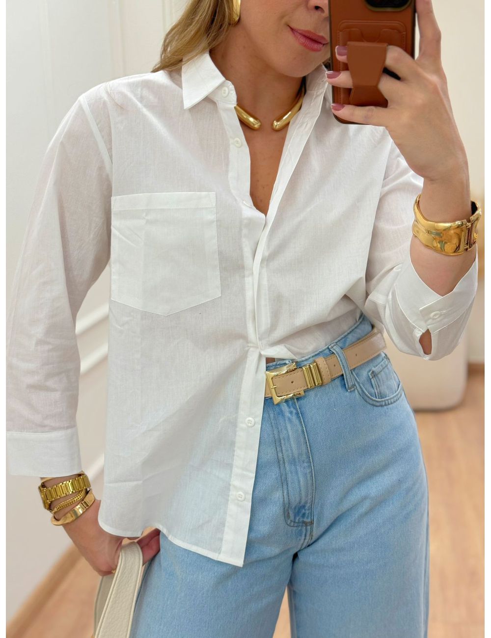 Camisa Celine Branca - Ana G Store