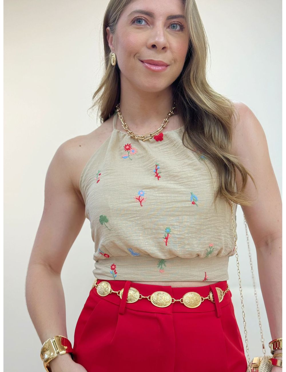 Cropped Alice Bege - Ana G Store