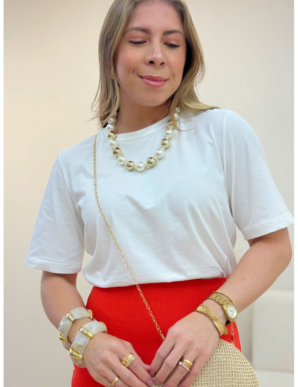 T-shirt Nara Off White - Ana G Store