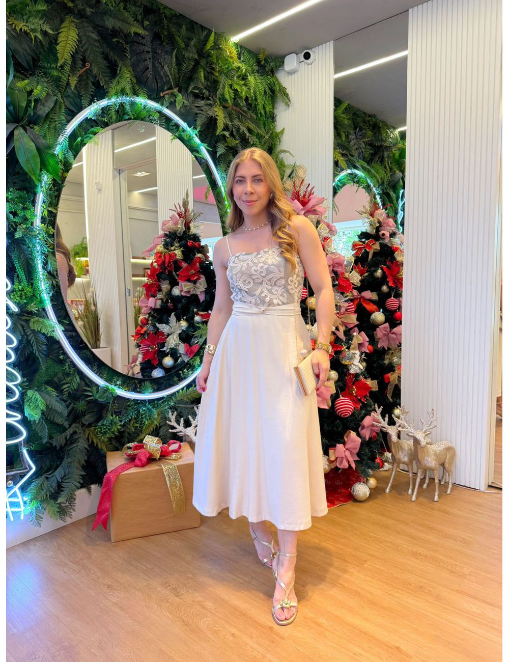 Vestido Helena Bege - Ana G Store