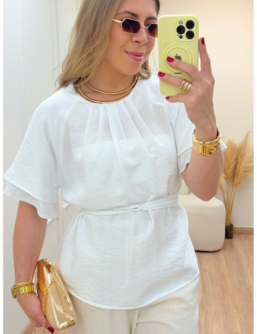Blusa Nanci Branca - Ana G Store