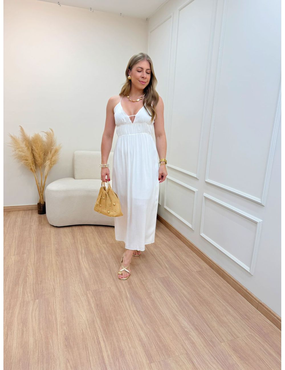 Vestido Verena Branco - Ana G Store
